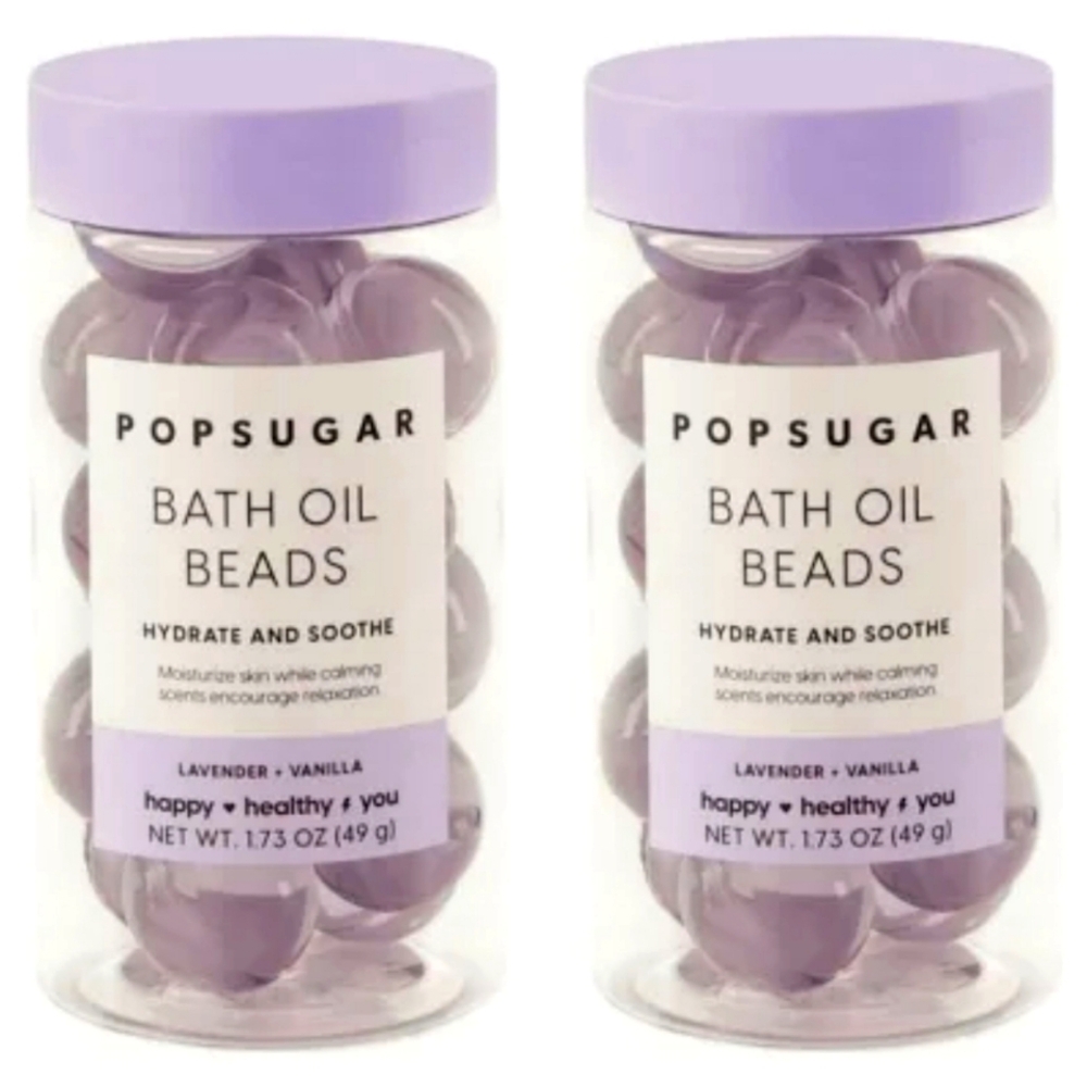 POPSUGAR 2x Lavender & Vanilla Bath Oil Beads NEW